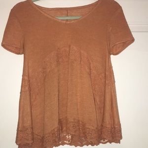 oranges lace blouse